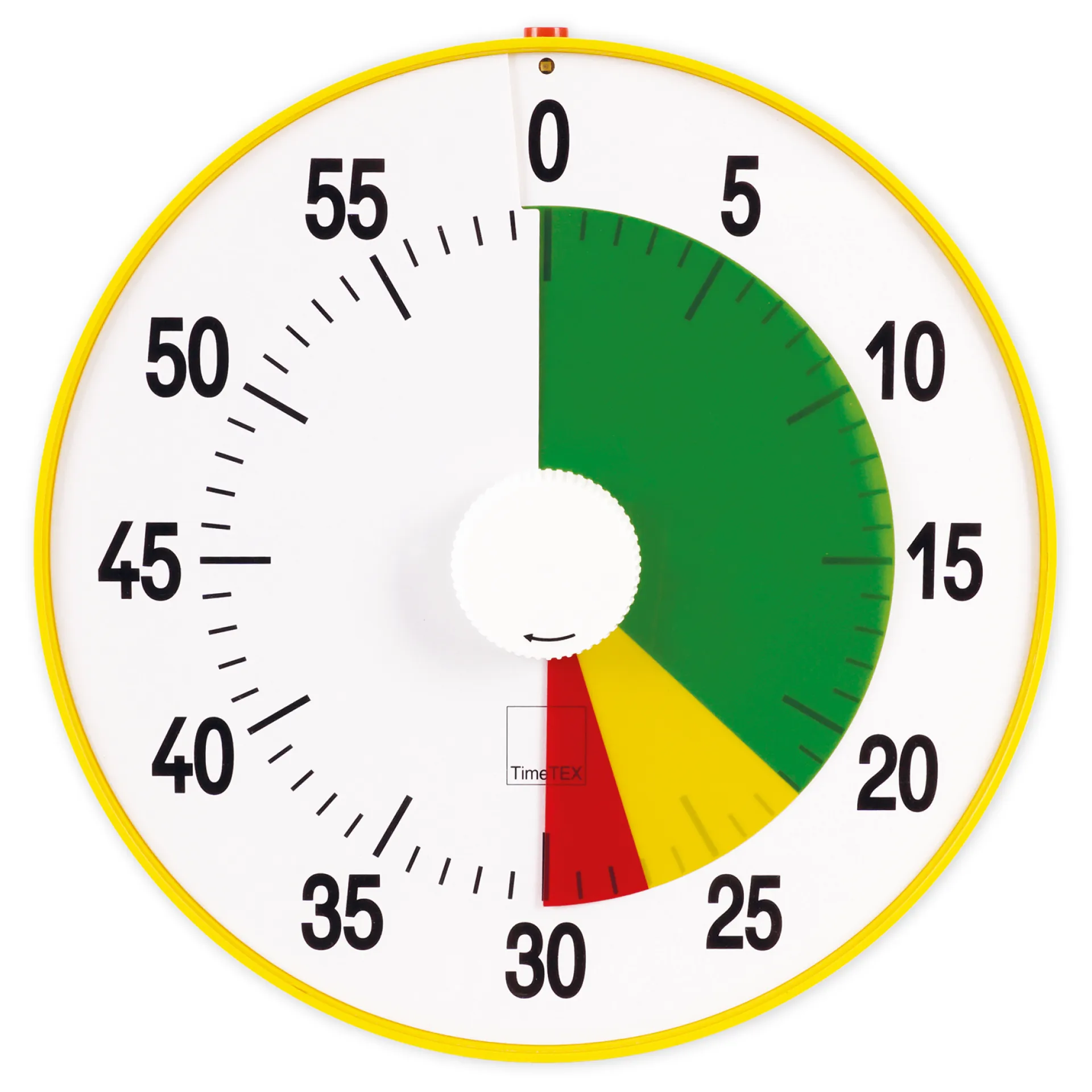 TimeTEX Time Timer tidslängd klocka "tyst" XL, 32 cm ø, med trafikljusskiva + pausknapp
