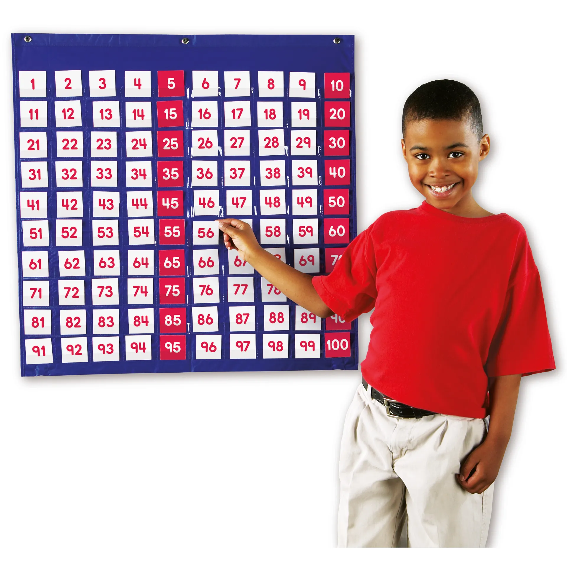 Hunderter-Tafel-Vorhang, ca. 66x70 cm, 121-tlg.