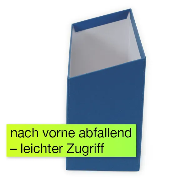 Kartong låda av kartong i A5, snett framåt