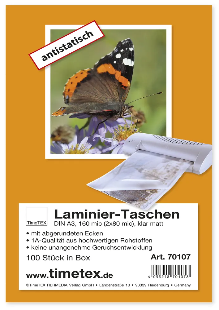 Lamineringsfickor A3 2x80 mic matta, 100 st