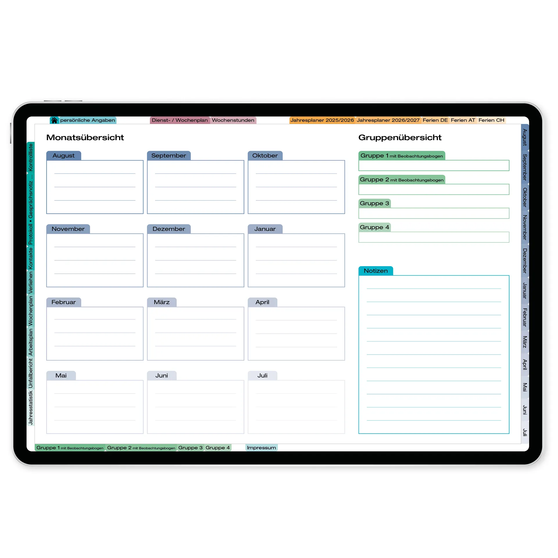 TimeTEX Digitaler KiTa-System-Planer DigiPlan 2026/2027