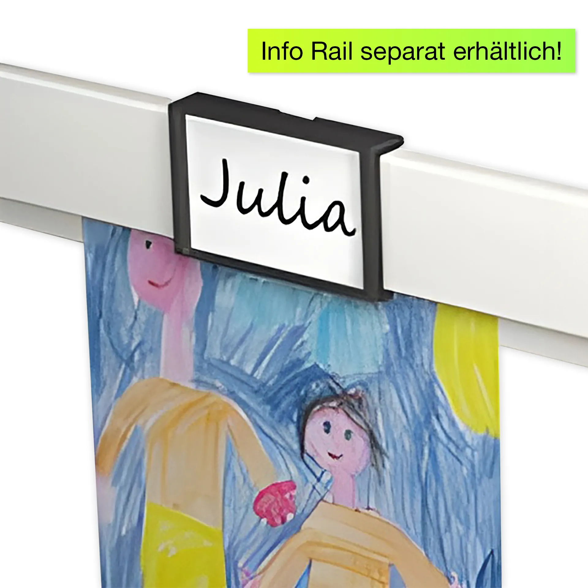 Namensschild für Info-Leiste, weiß, 1 Stück