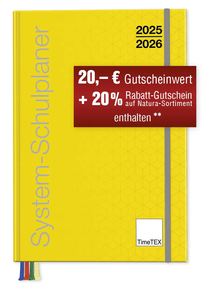 System-Schulplaner-Set 2025/2026 A5-Plus, gelb