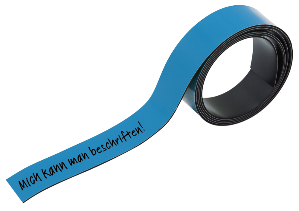 Magnetbånd, blank, farvet, 20 mm, 1 m