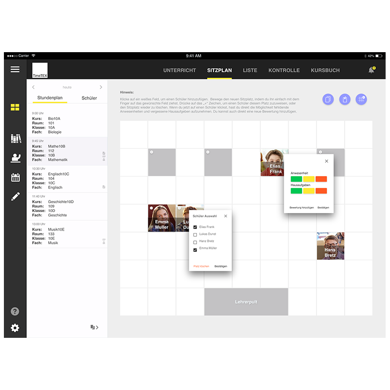 TimeTEX Web-App-Schulplaner