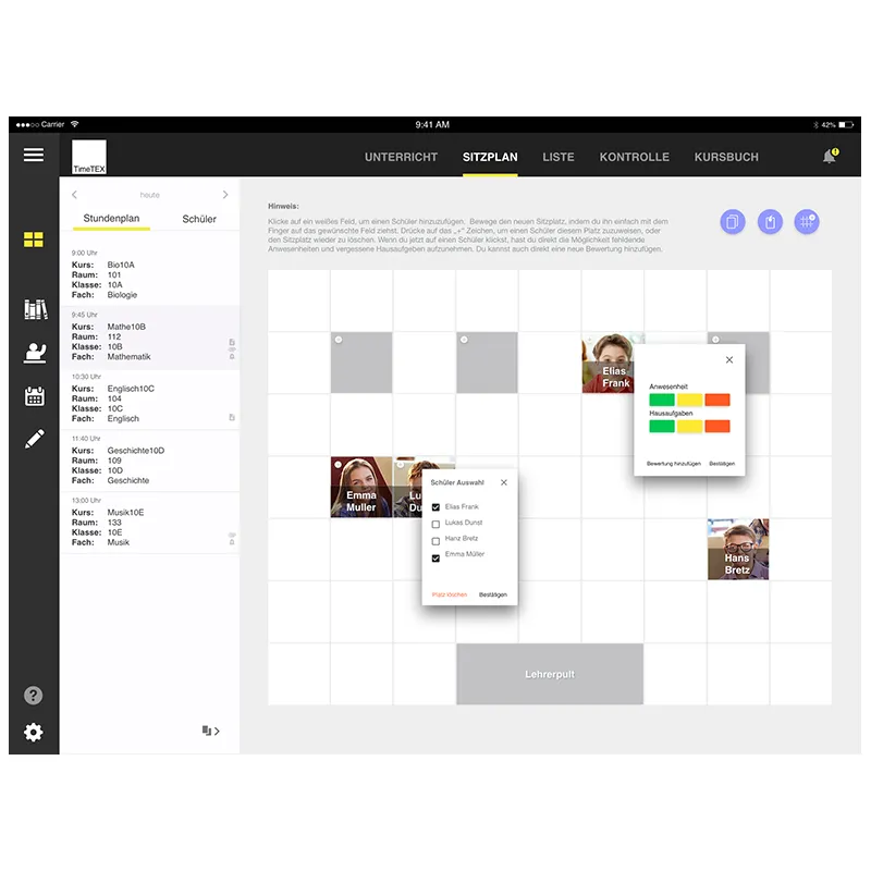 TimeTEX Web-App-Schulplaner