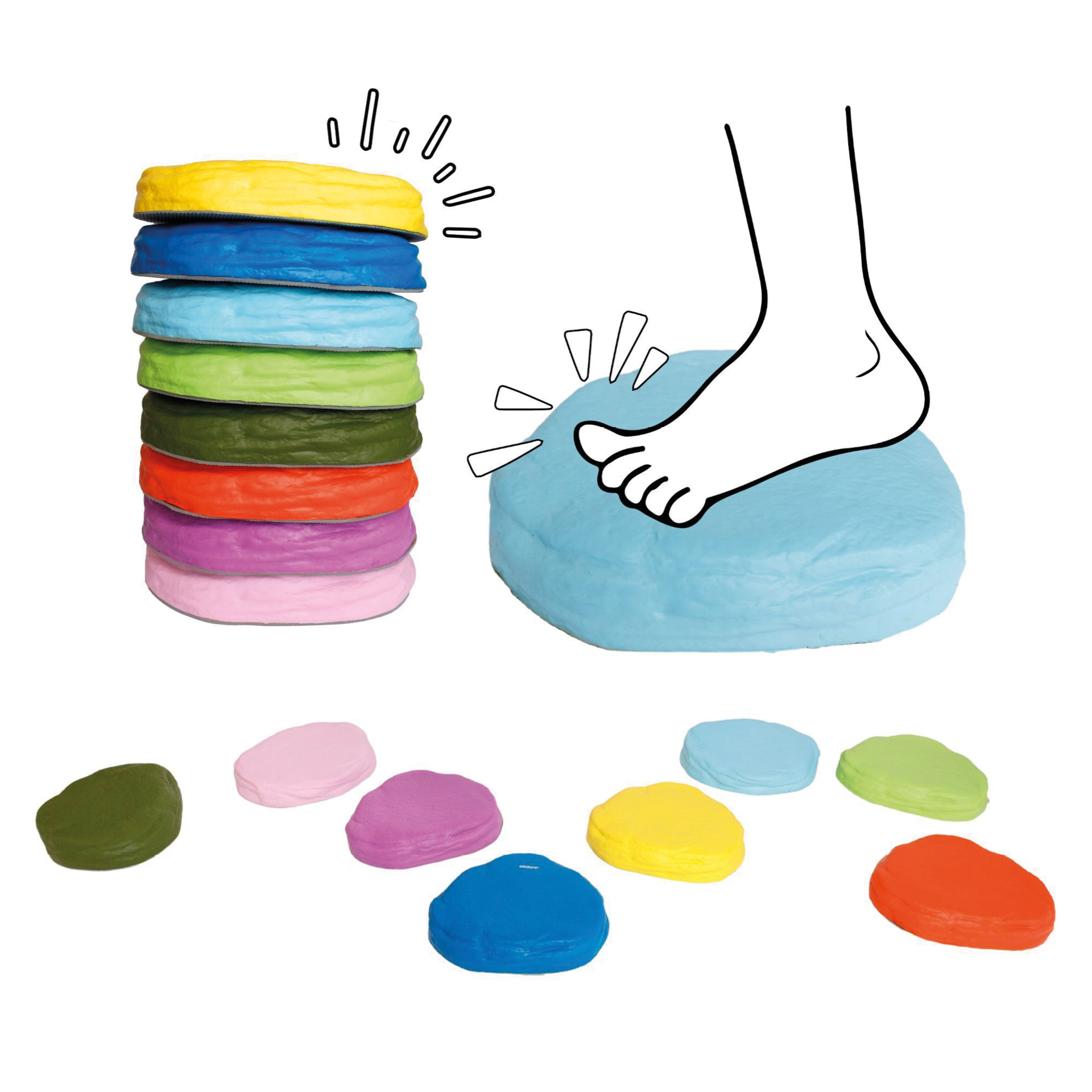 Balancesten, 18 x 15 cm, 8 dele