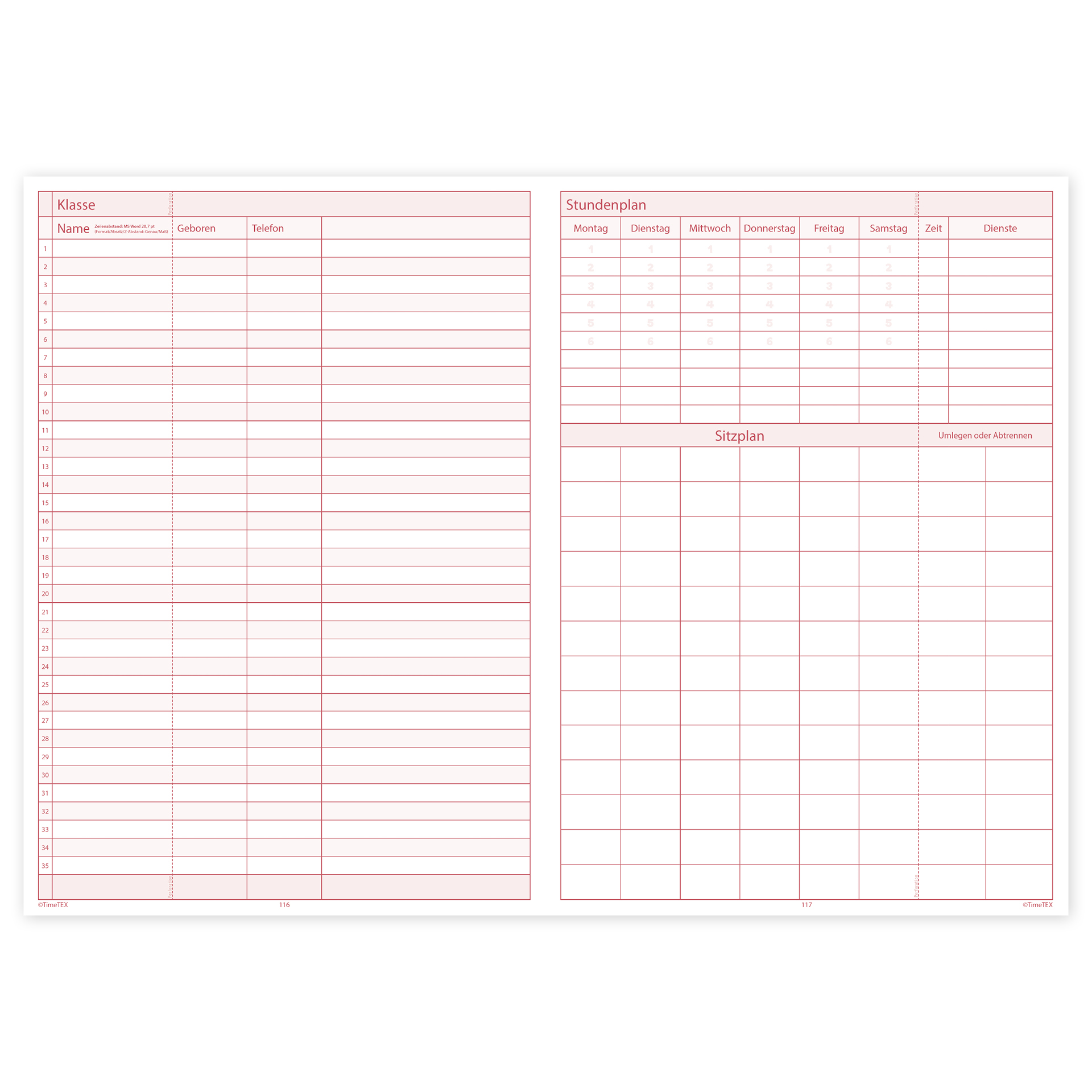 TimeTEX Referendariats-Planer "Documento" A4-Plus TimeTEX Referendariats-Planer "Documento" A4-Plus