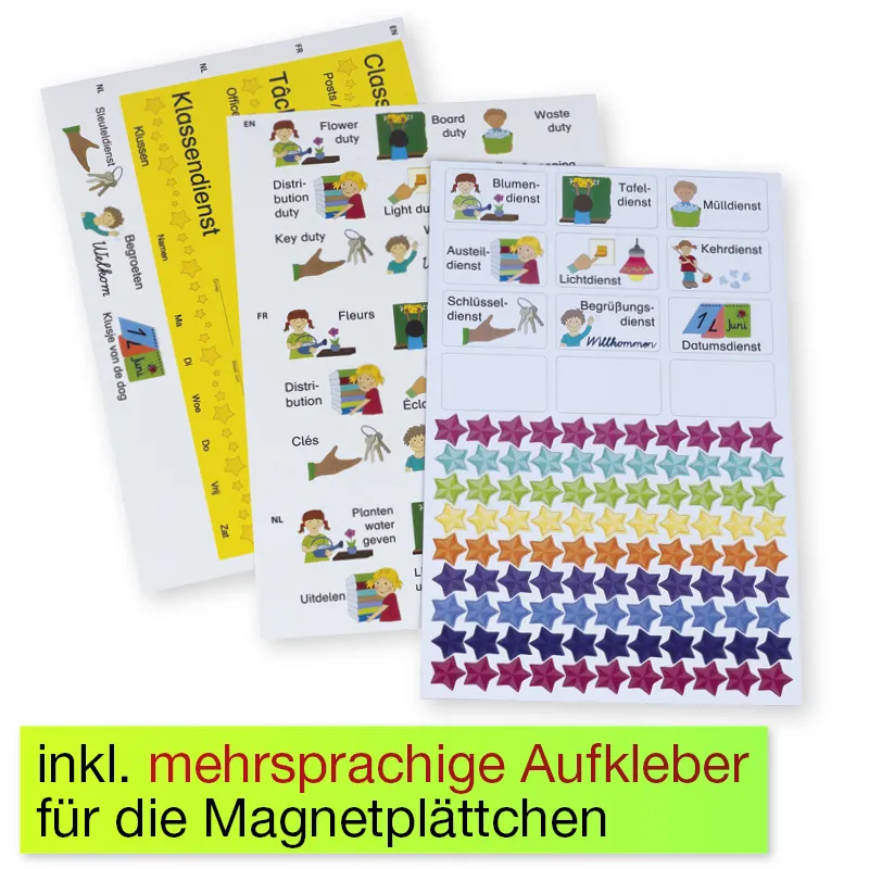 Klassendienst-Tafel, magnetisch