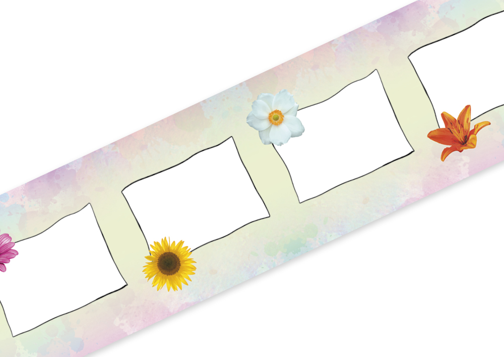 TimeTEX Deko-Band Reispapier 10 cm, selbstklebend + beschriftbar, 10m