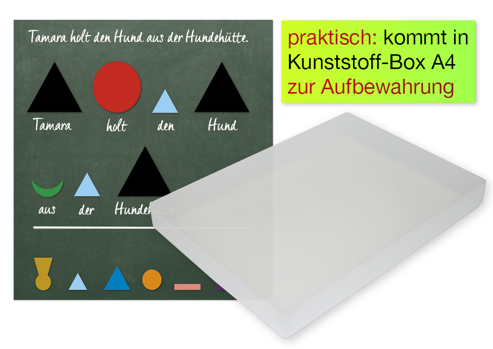 Sæt med ordsymboler, magnetiske, 60 stykker, i æske "Montessori Premium"