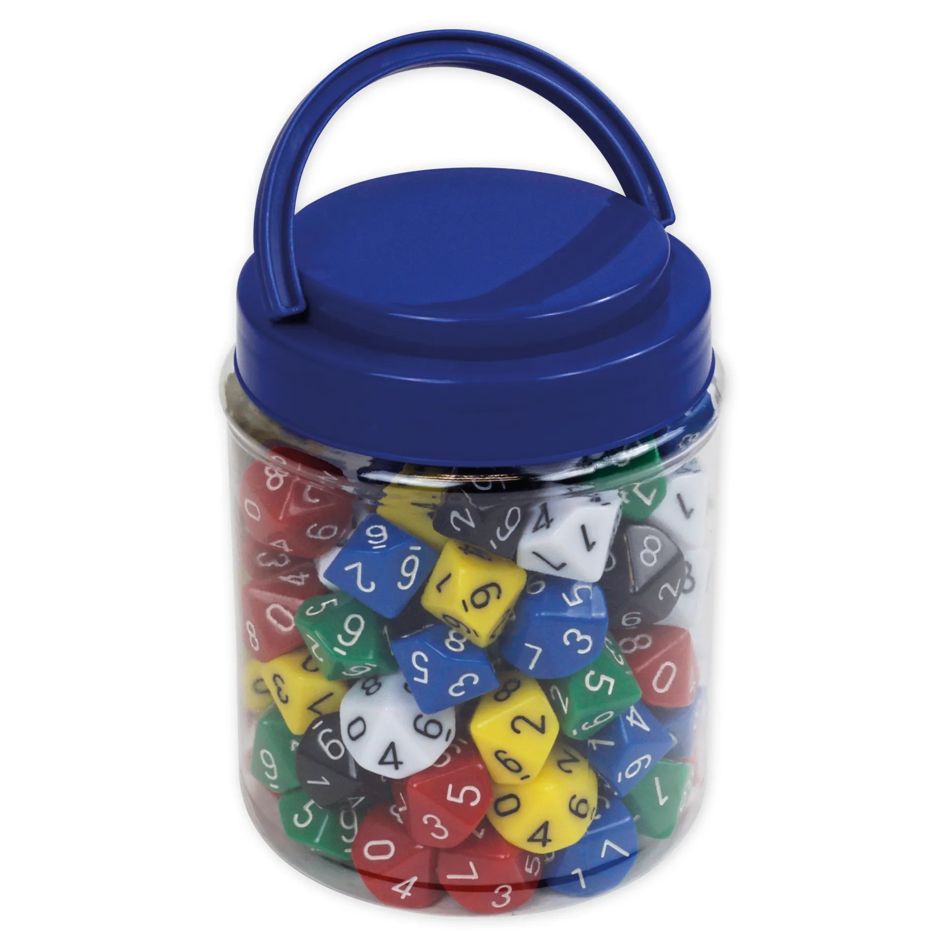 Zestaw kości dziesięciościennych 0-9 (Jedynki), 100 szt. w pudełku