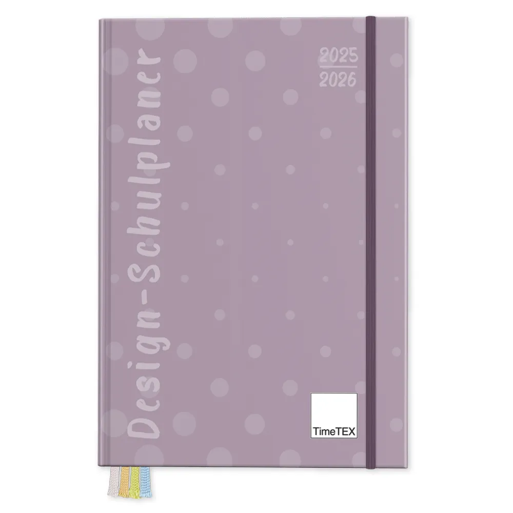 TimeTEX Design-Schulplaner A5-Plus 2025/2026, pink