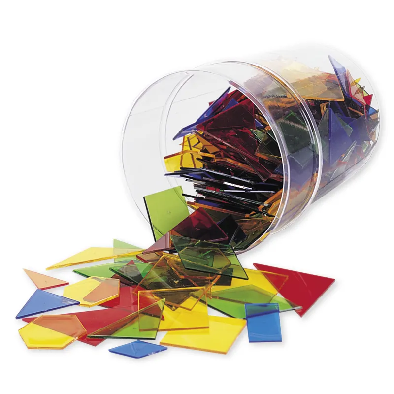 Geometri ytor set av akrylglas, 450 stycken i en låda