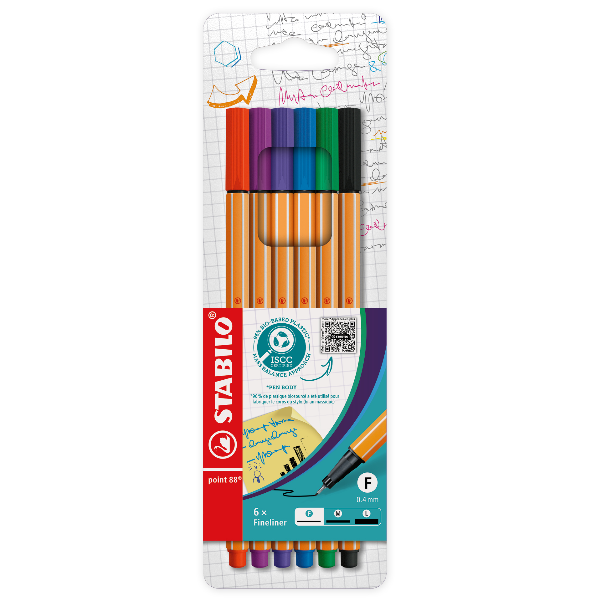 Hagemann Stabilo point 88 Office Fineliner, 6-tlg.