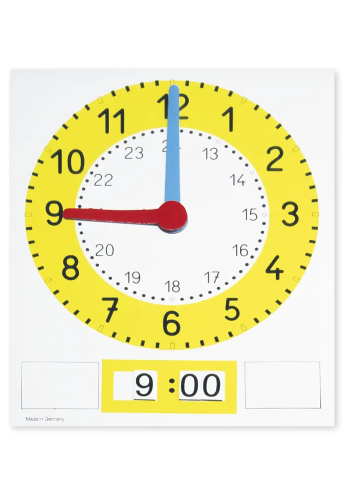 Klassensatz Folien-Uhren "Analog/Digital", 31-tlg., in Box