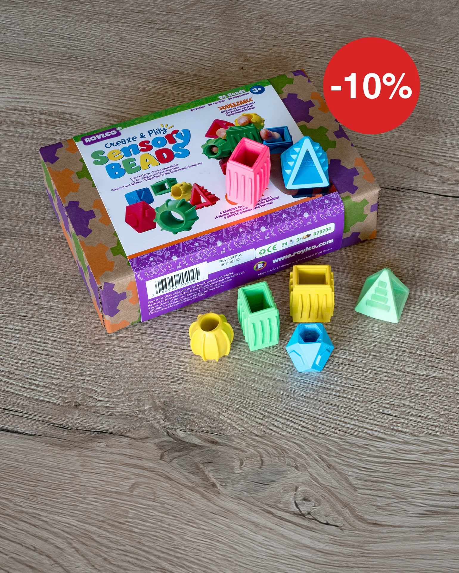 Riesen Perlen in verschiedenen geometrischen Formen und Farben