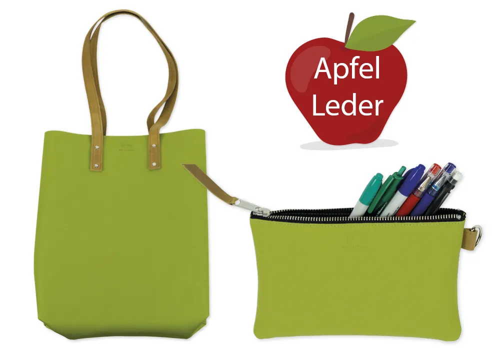 Bolso de hombro "Mali" de cuero de manzana