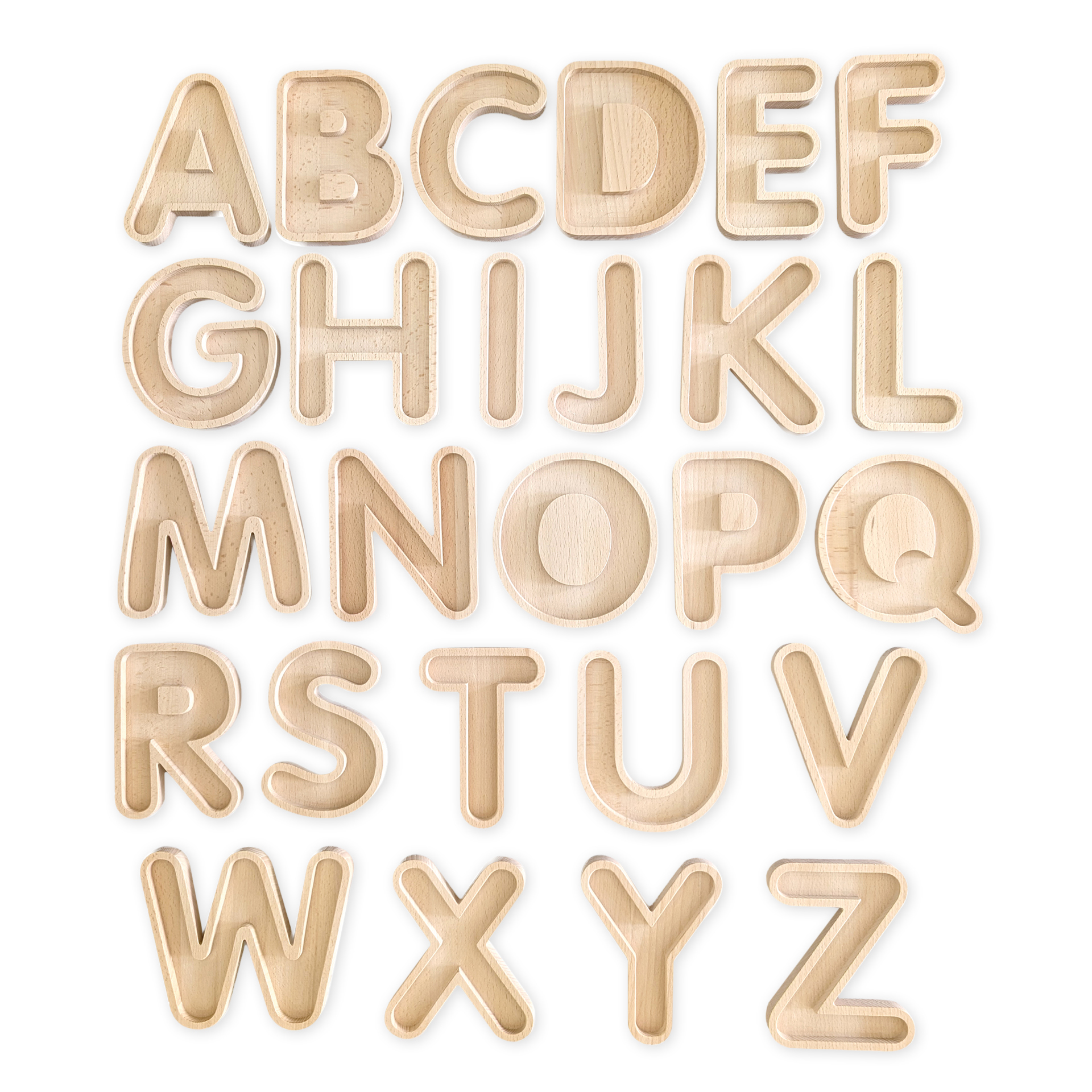 Hagemann Buchstaben-Schalen A-Z aus Holz, 26-tlg.