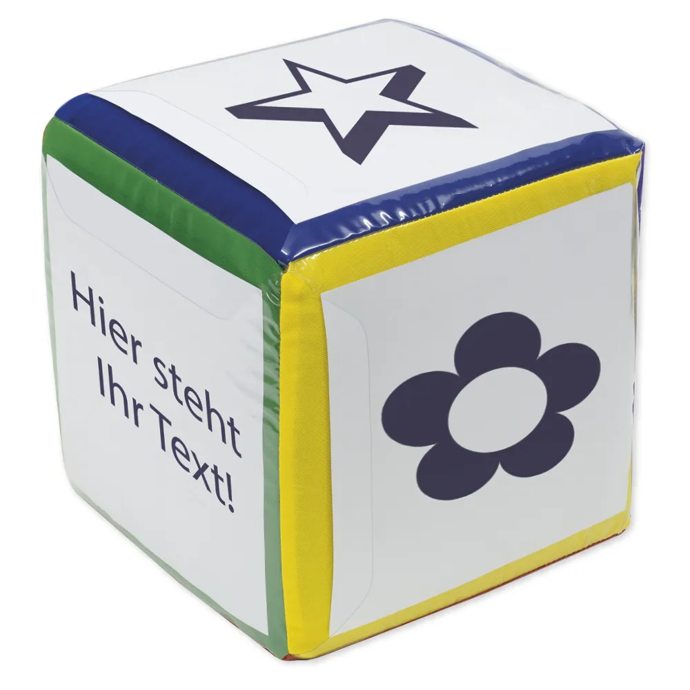 Blanka tärningar med fickor 20 cm