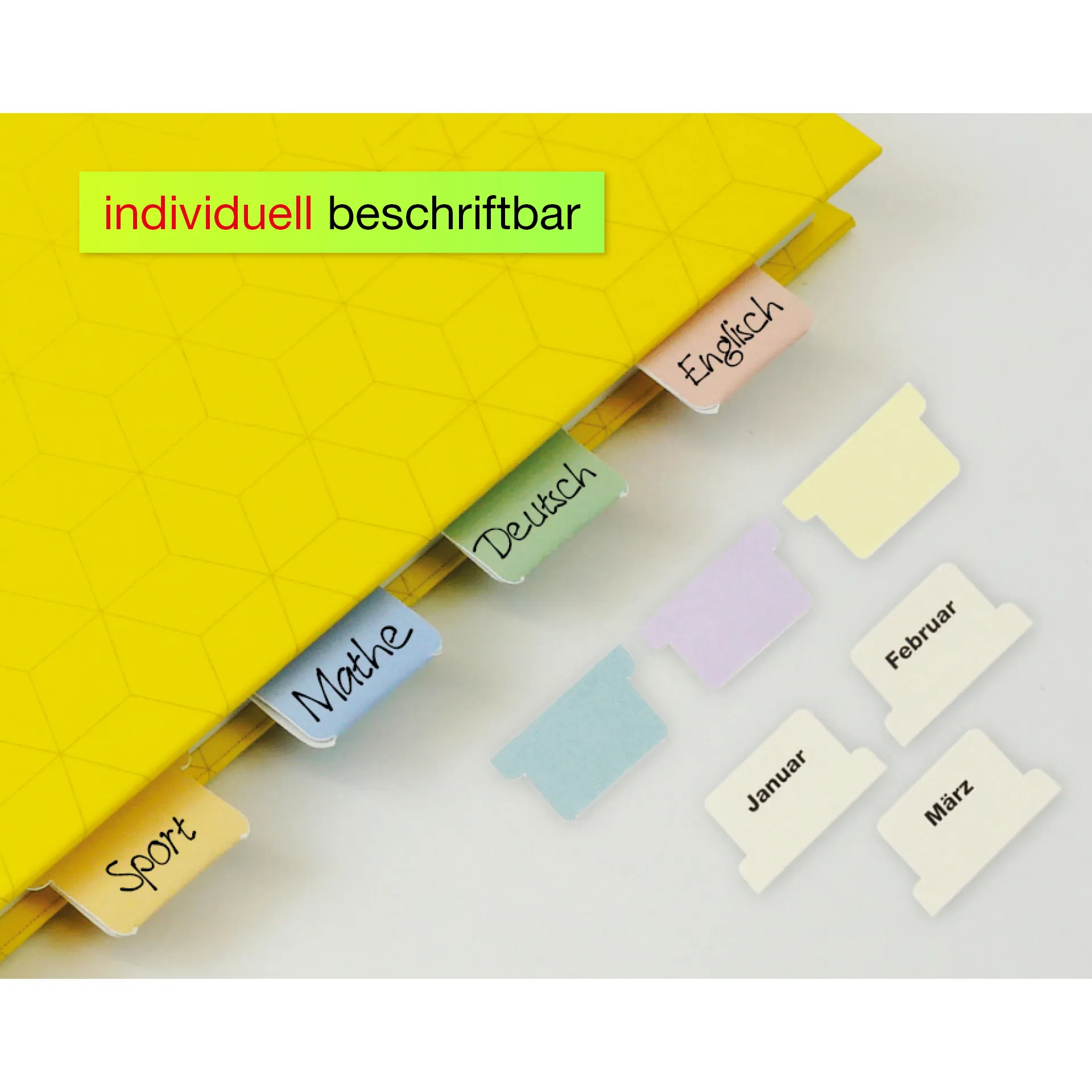 Register-Taben 29-tlg., selbstklebend, aus Karton-Papier Register-Taben 29-tlg., selbstklebend, aus Karton-Papier