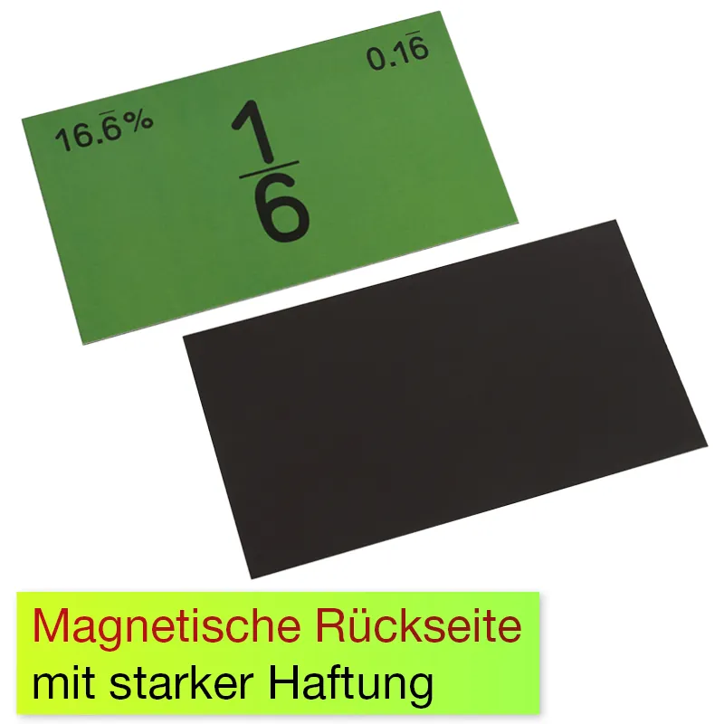Demo-Bruchrechen-Streifen, linear, 100 cm, magnetisch, 51-tlg.