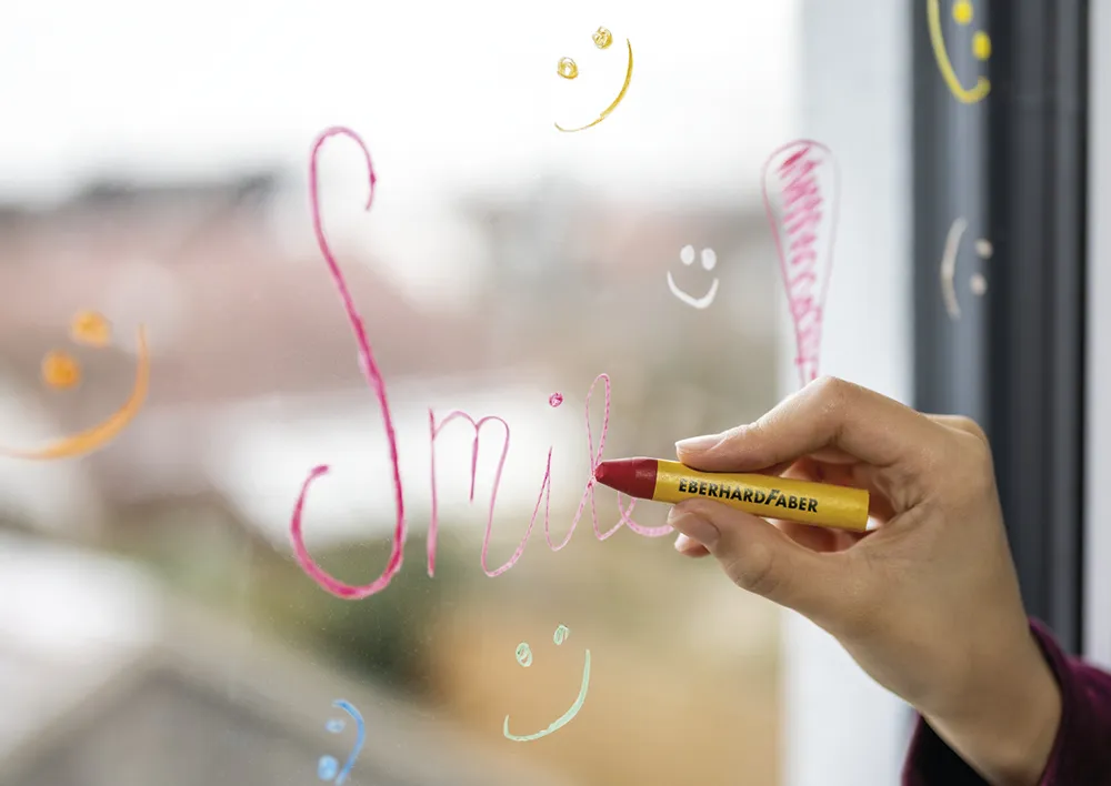 Eberhard Faber Fenster-Wachskreiden, 12 Stück