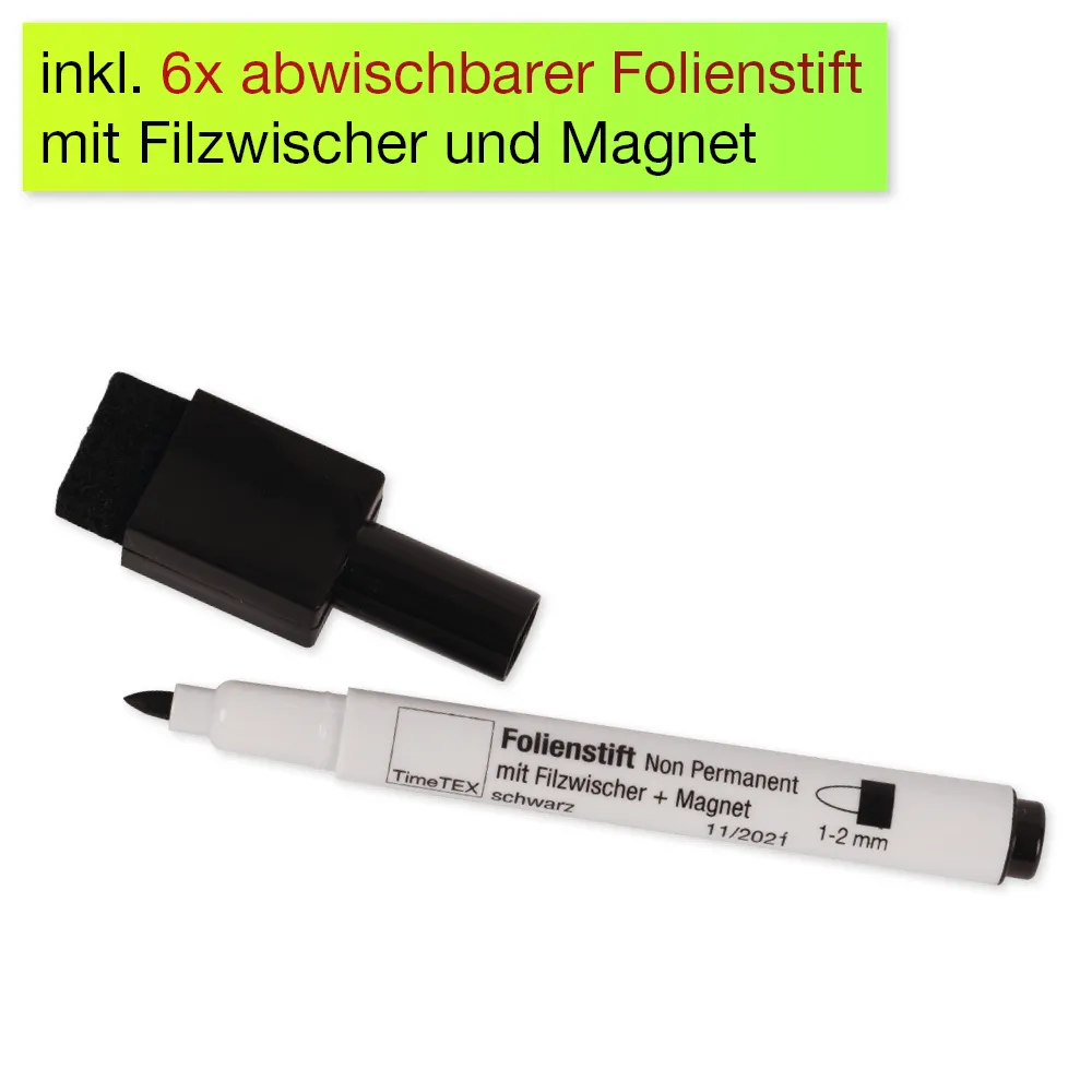 Set Prima-Colori Whiteboard mit Punktraster und Blanko A4, 6 Stück