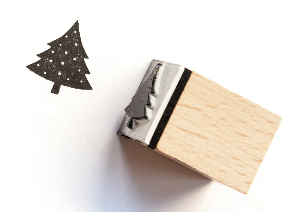Holzstempel "Christmas", 12-tlg.