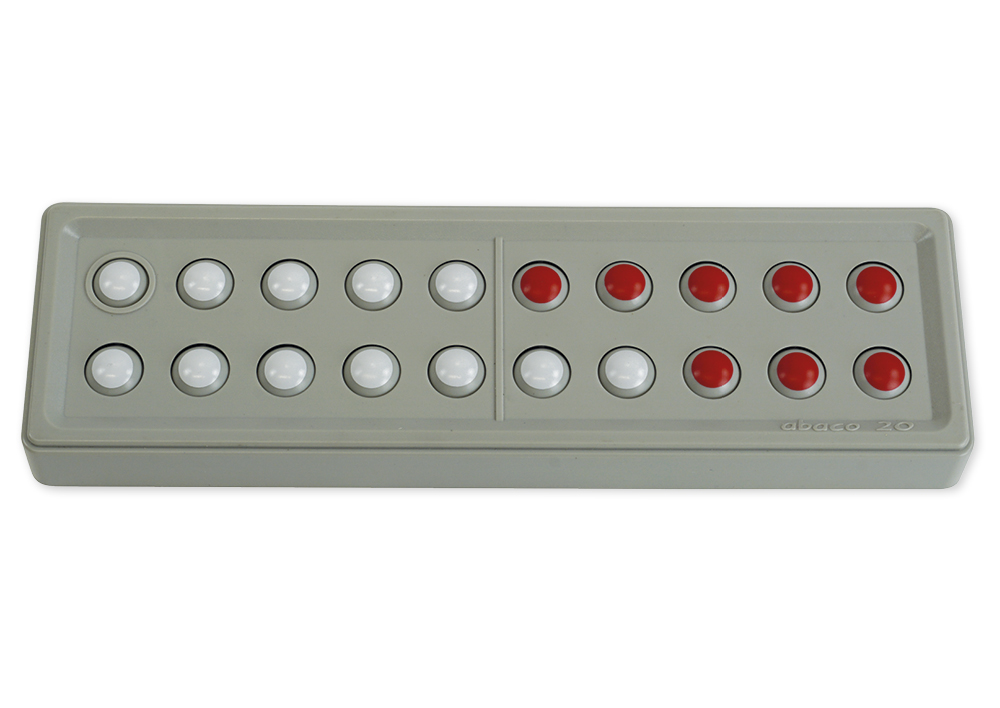 Hagemann ABACO 20 tricolor rot-weiß-grau, Zähl- und Rechenrahmen