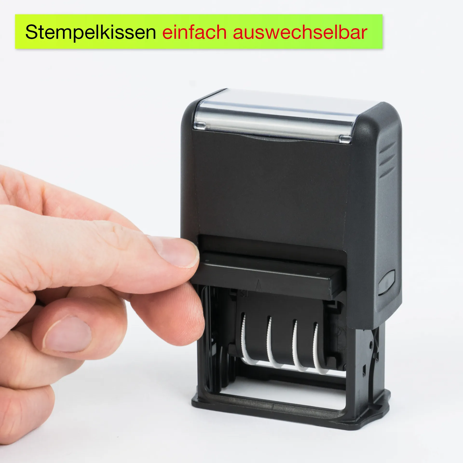 Datums-Stempel "medium", selbstfärbend, schwarz