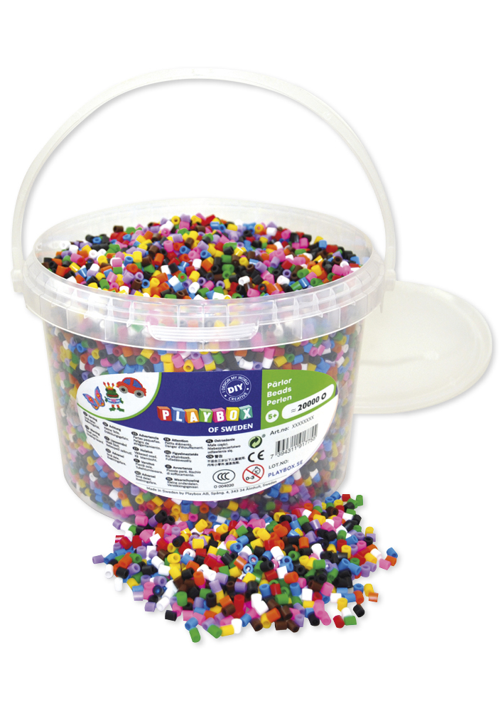 Bügelperlen im Eimer, 20.000 Stück