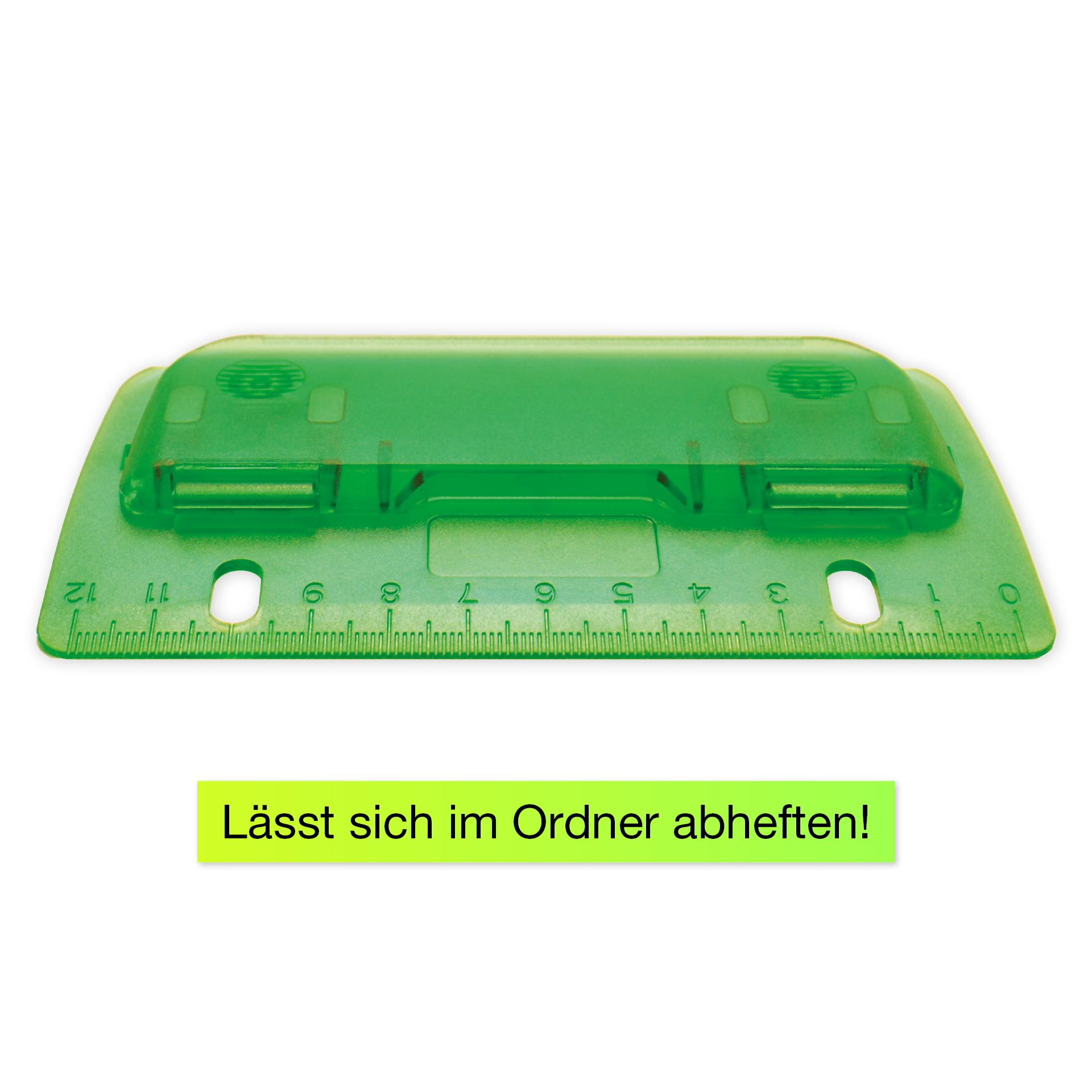 Perforateur miniature TimeTEX avec règle intégrée Perforateur miniature TimeTEX avec règle intégrée