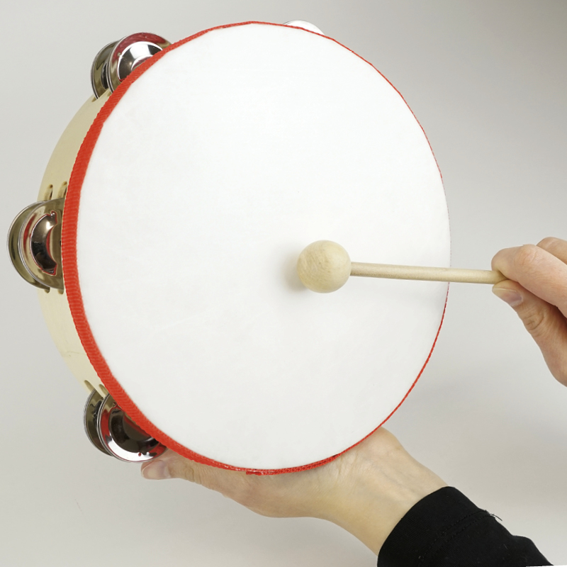 Tamburin mit Schlägel, 20 cm ø