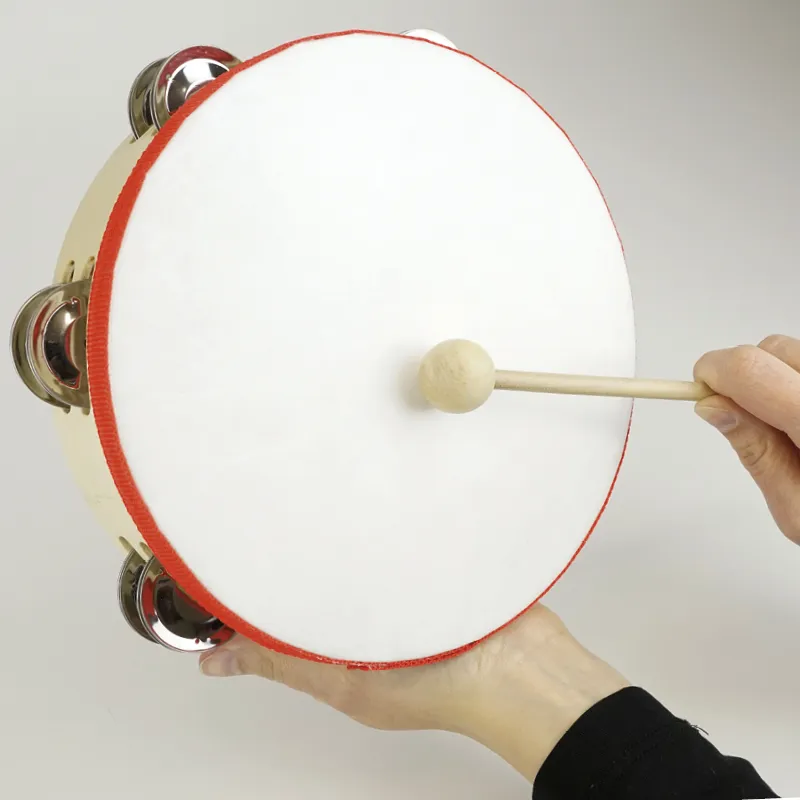 Tamburin mit Schlägel, 20 cm ø
