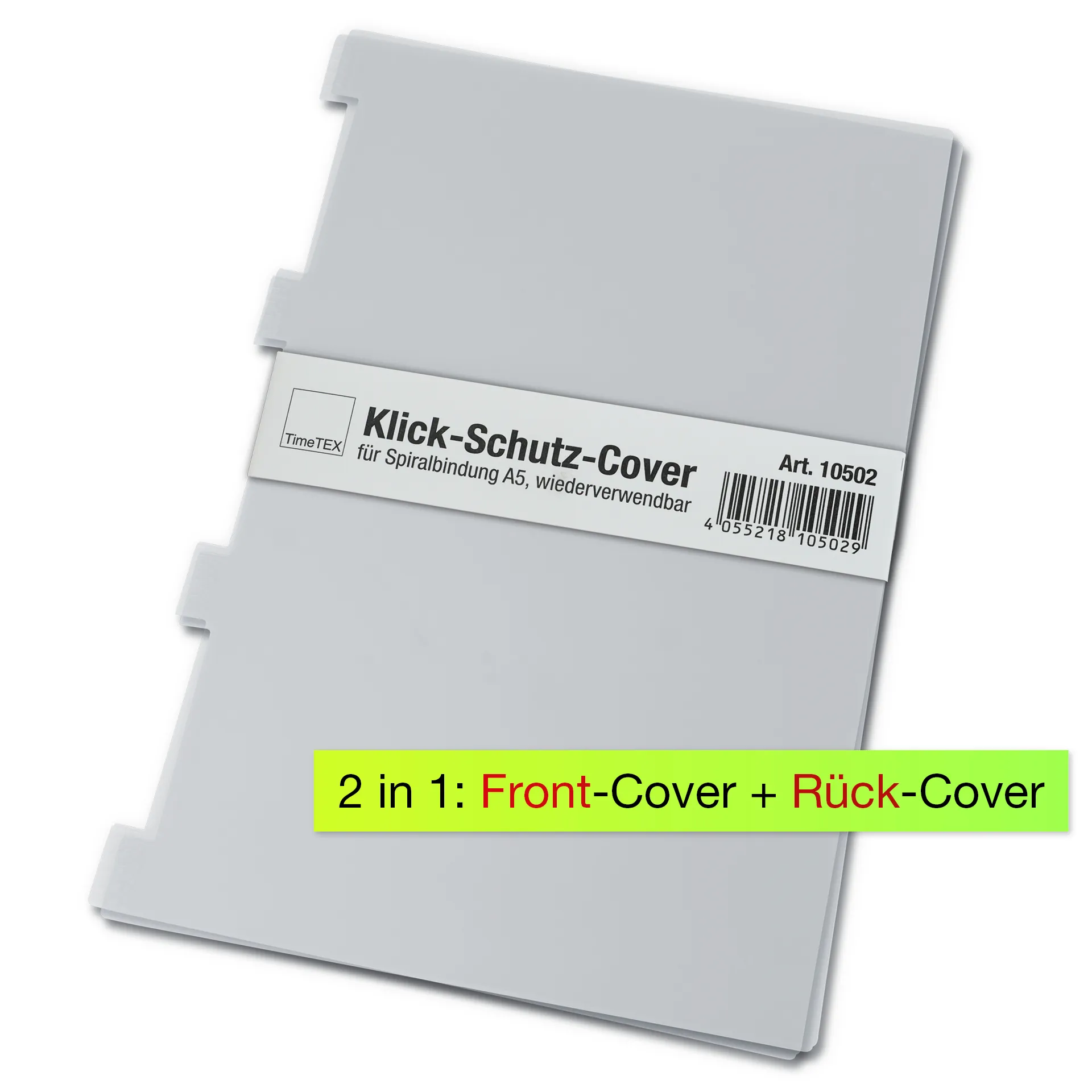 Klick-Schutz-Cover für Spiralbindung A5, wiederverwendbar