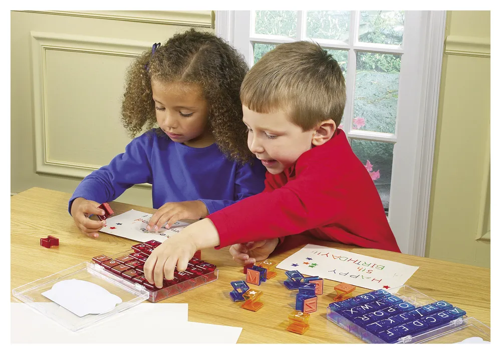 Alfabetstämplar set med små bokstäver, 34 st.