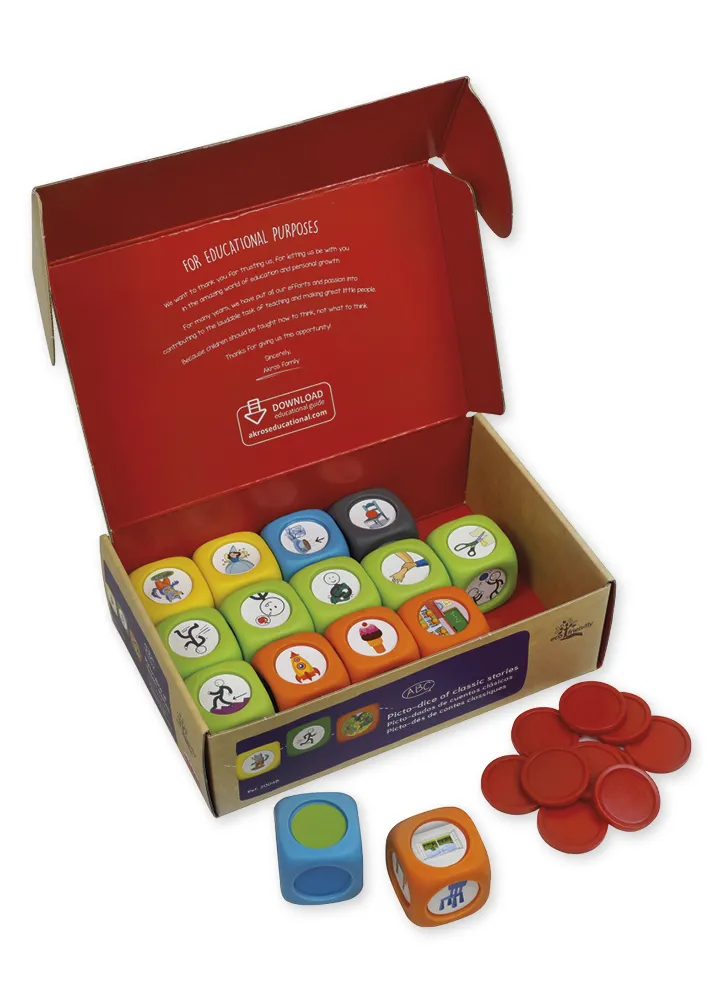 Tärning "stories" XXL i fodral, 106 st.