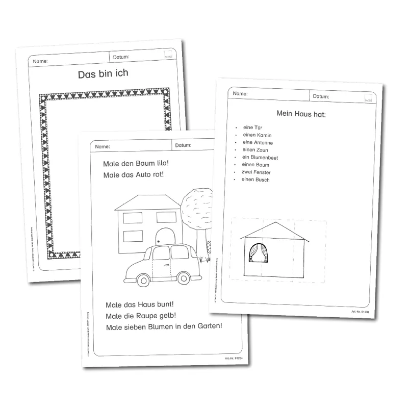 Lese-Mal-Heft Kopiervorlagen A4