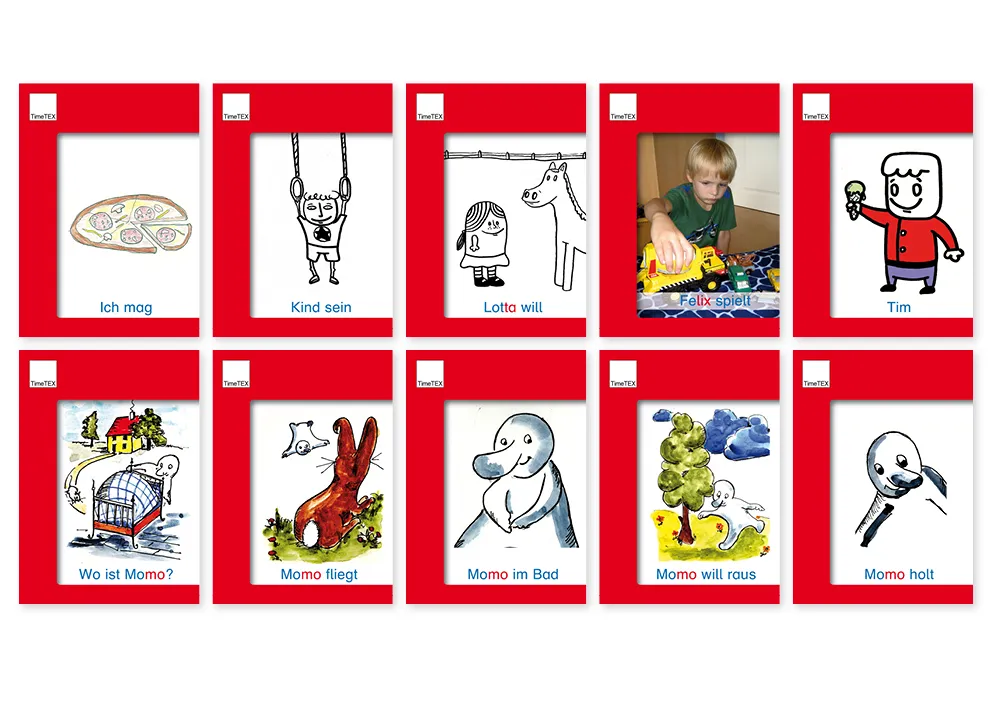 Set med läshäften A6, röd serie, 10 delar