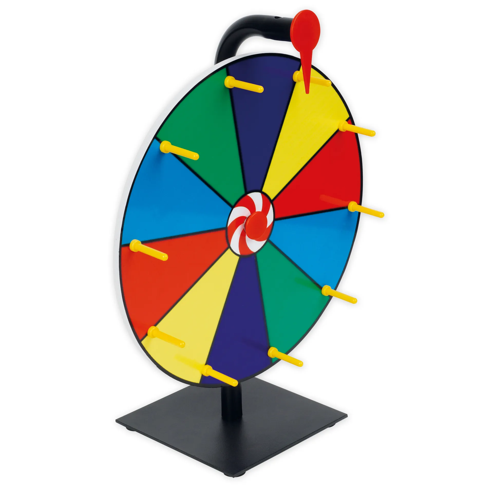 Rad van fortuin met metalen standaard, 30 cm ø