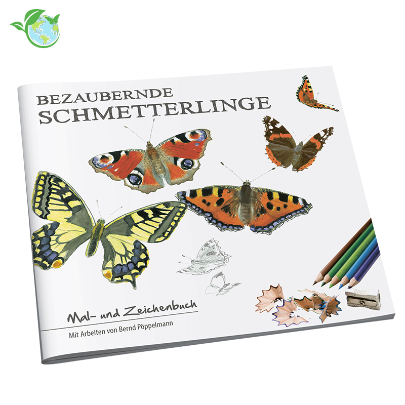 Mal- und Zeichenbuch "Bezaubernde Schmetterlinge", 32 Seiten