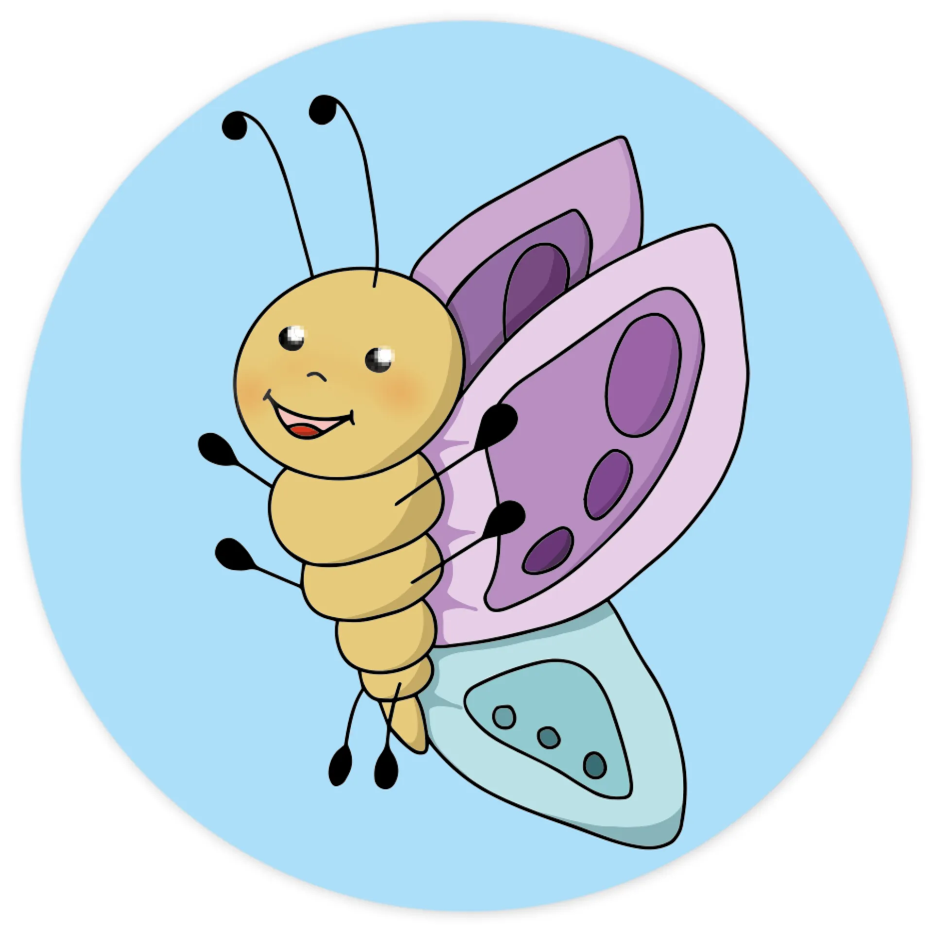 Abțibilduri pentru motivare și recompensare "fluture", în cutie-dispenser, 500 de bucăți