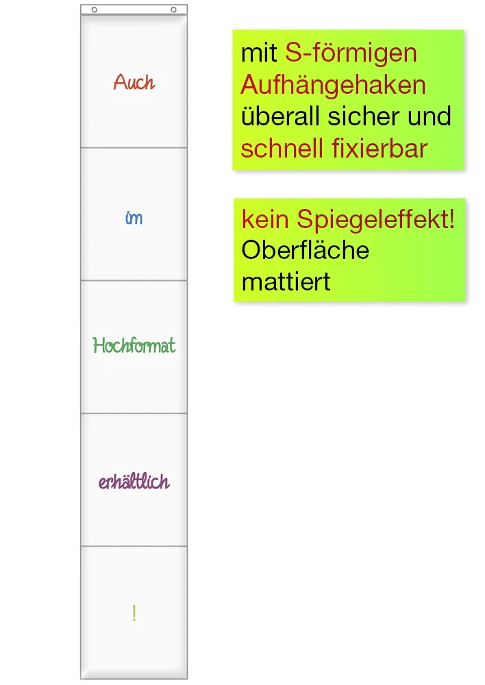 Hänge-Orga-Taschen A4, 5 Einstecktaschen Hochformat, mit Haken