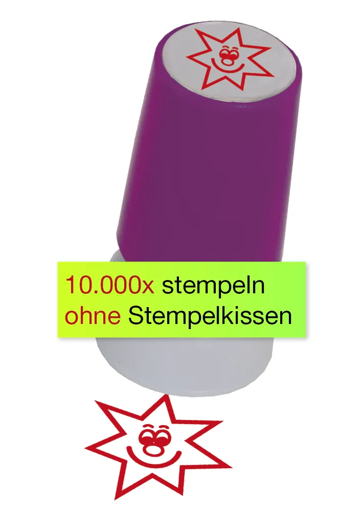 Siebdruck-Stempel "Perpetuum", "Stern"