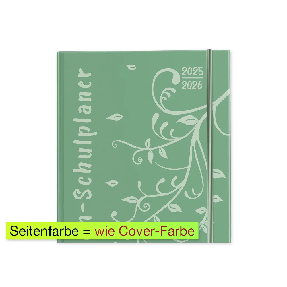 TimeTEX Design-Schulplaner A4-Plus 2026/2027, mint