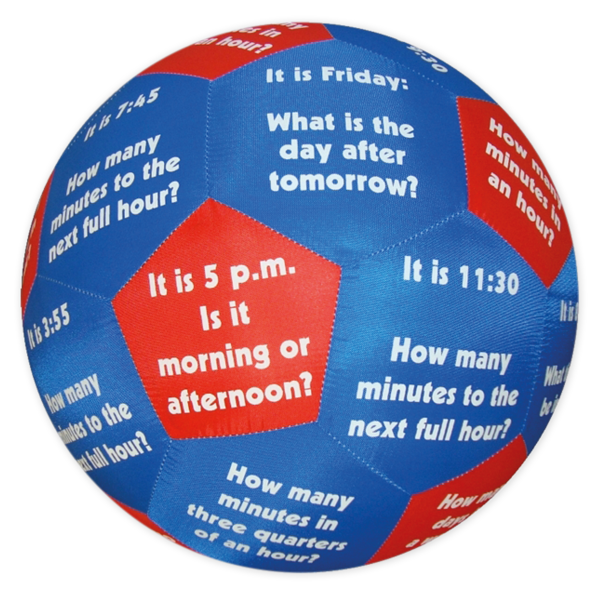 TimeTEX Lernspiel-Ball "Pello" - Zeit und Wochentage Englisch