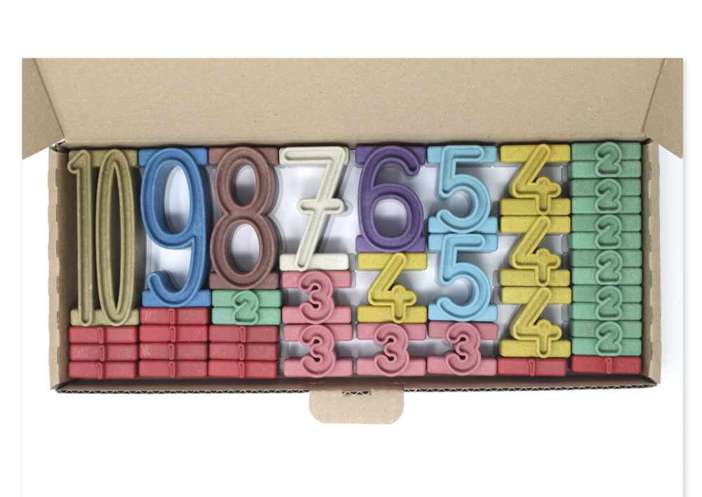 Stapla nummer "Tal på Tal", 34 stycken, "Montessori Colors" "Montessori Premium"