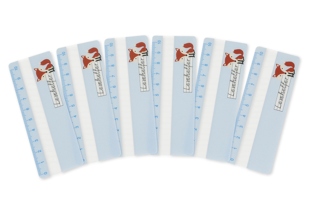 TimeTEX Set Folienstreifen "Lesehilfe", 6-tlg., ca. 110 x 40 mm
