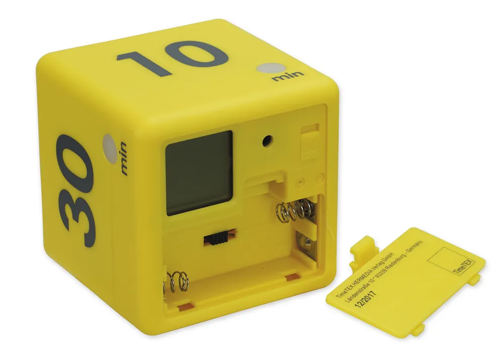 Cub temporizator cu 4 intervale fixe de timp (10, 15, 20 și 30 minute)